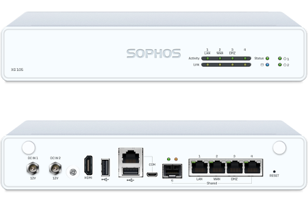 Sophos XG 105 Front and Back View