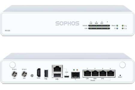 Sophos XG 115 Front and Back View