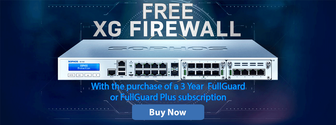 Free XG Firewall with a 3-Year FullGuard or FullGuard Plus Subscription