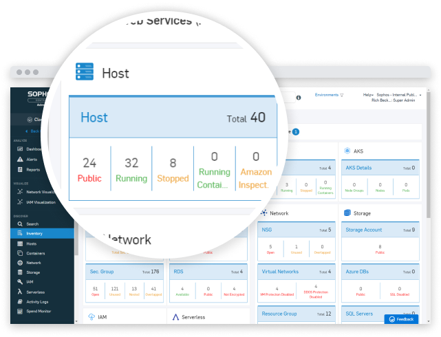 Multi-cloud security dashboard